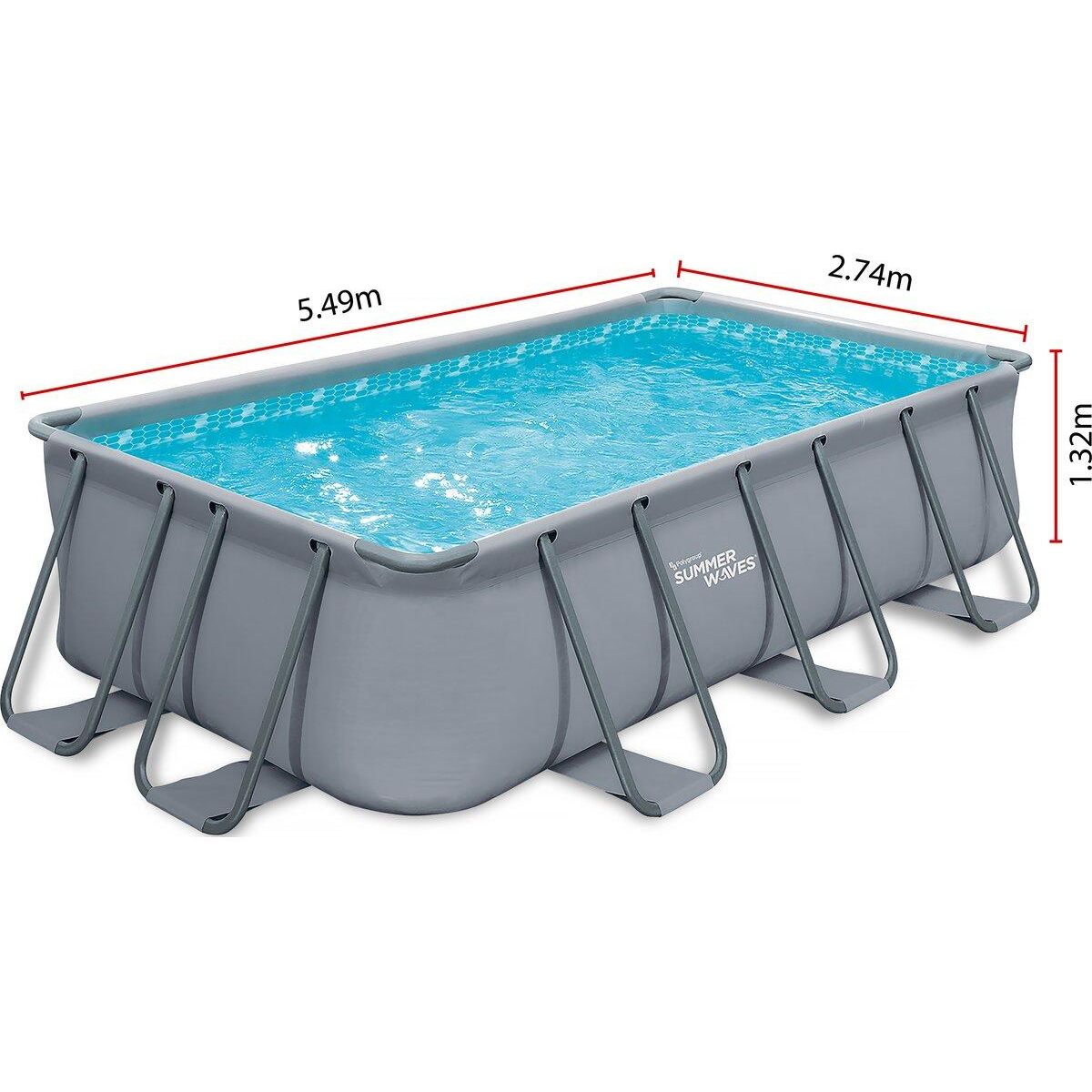 Habitat et Jardin Piscine tubulaire LUDO 3 - 5.49 x 2.74 x 1.32 m - filtration 5.29 m3/h
