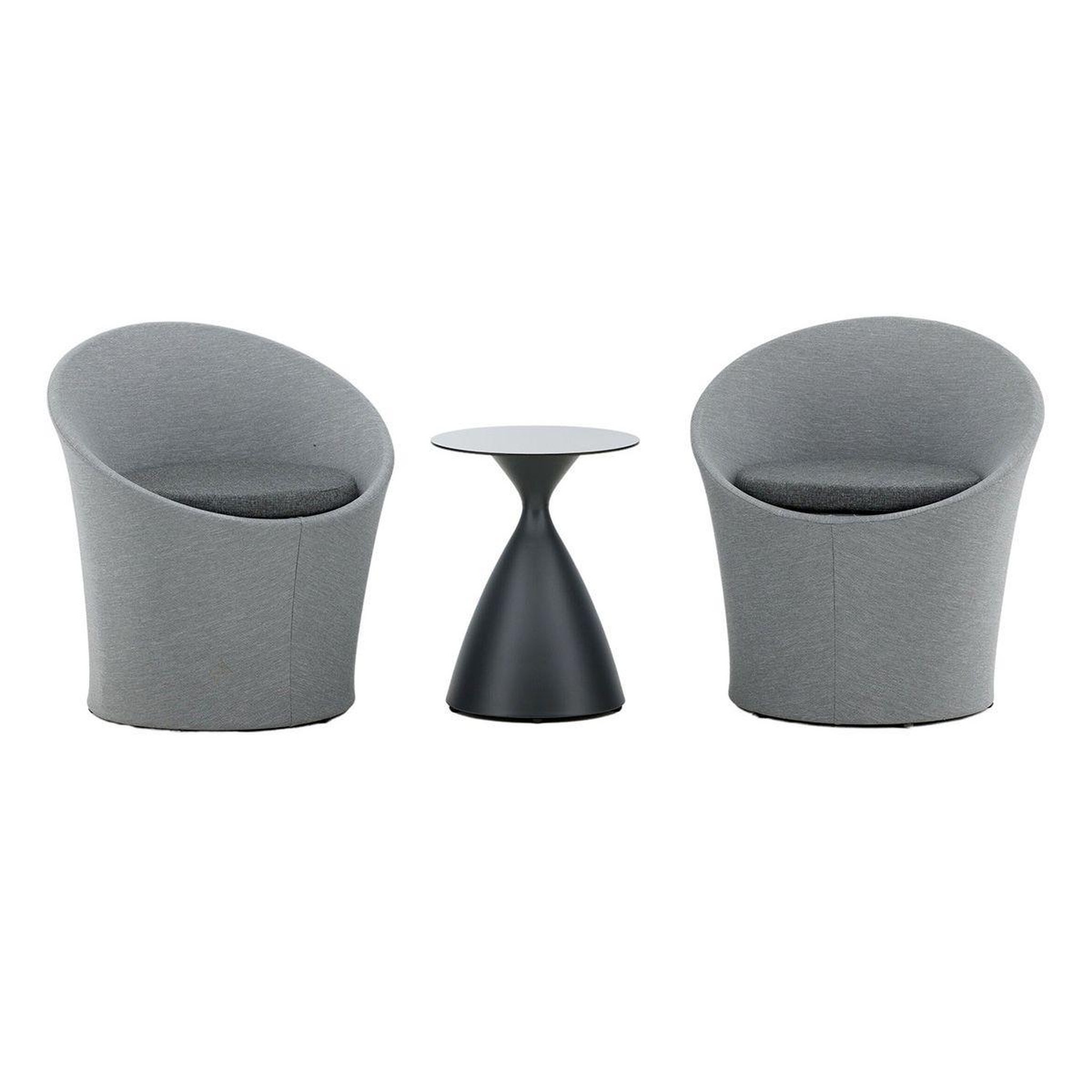 Paris Prix Salon de jardin design  spoga  73cm gris & noir