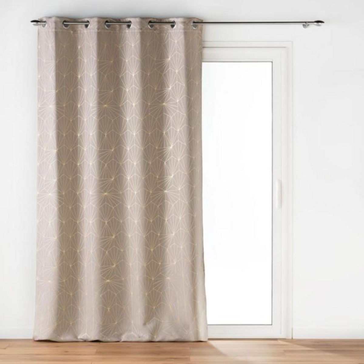 Paris Prix Rideau Occultant à Œillets  Eclat  140x260cm Taupe