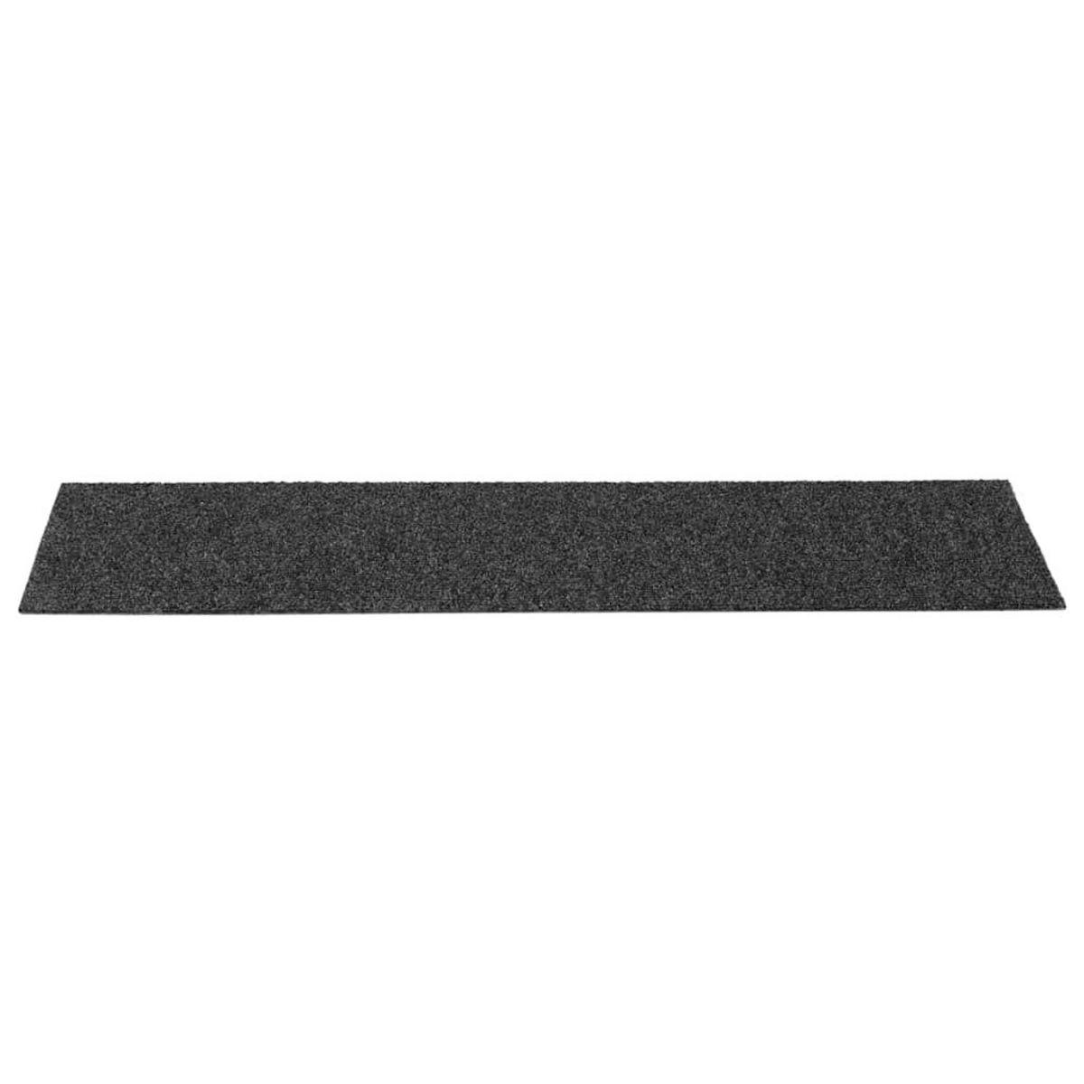 VIDAXL Tapis d'escalier auto-adhesifs 30 pcs anthracite 76x20 cm