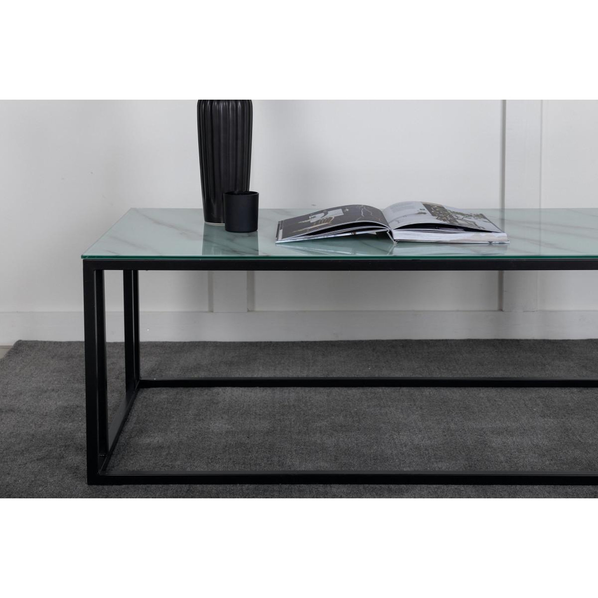 Voir la diapositive 6 : Paris Prix Table basse design  rock  120cm blanc