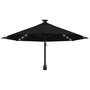 Voir la diapositive 4 : VIDAXL Parasol mural de jardin avec LED 300 cm noir