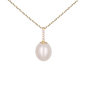 Voir la diapositive 1 : L'ATELIER D'AZUR Collier - Pendentif Perle Or Jaune Pavé de Zirconiums - Femme