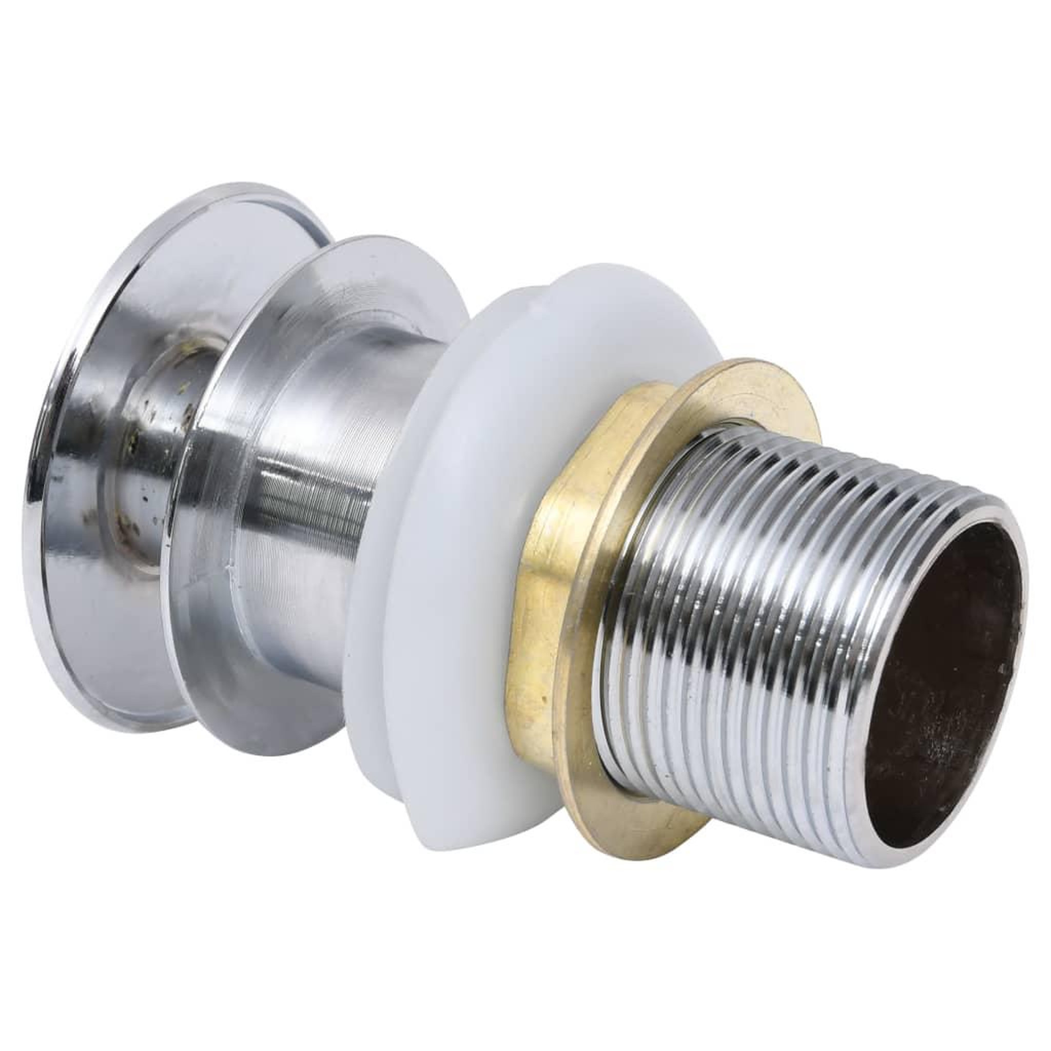 Voir la diapositive 4 : VIDAXL Drain a poussoir sans debordement Argente 6,4x6,4x9,1 cm