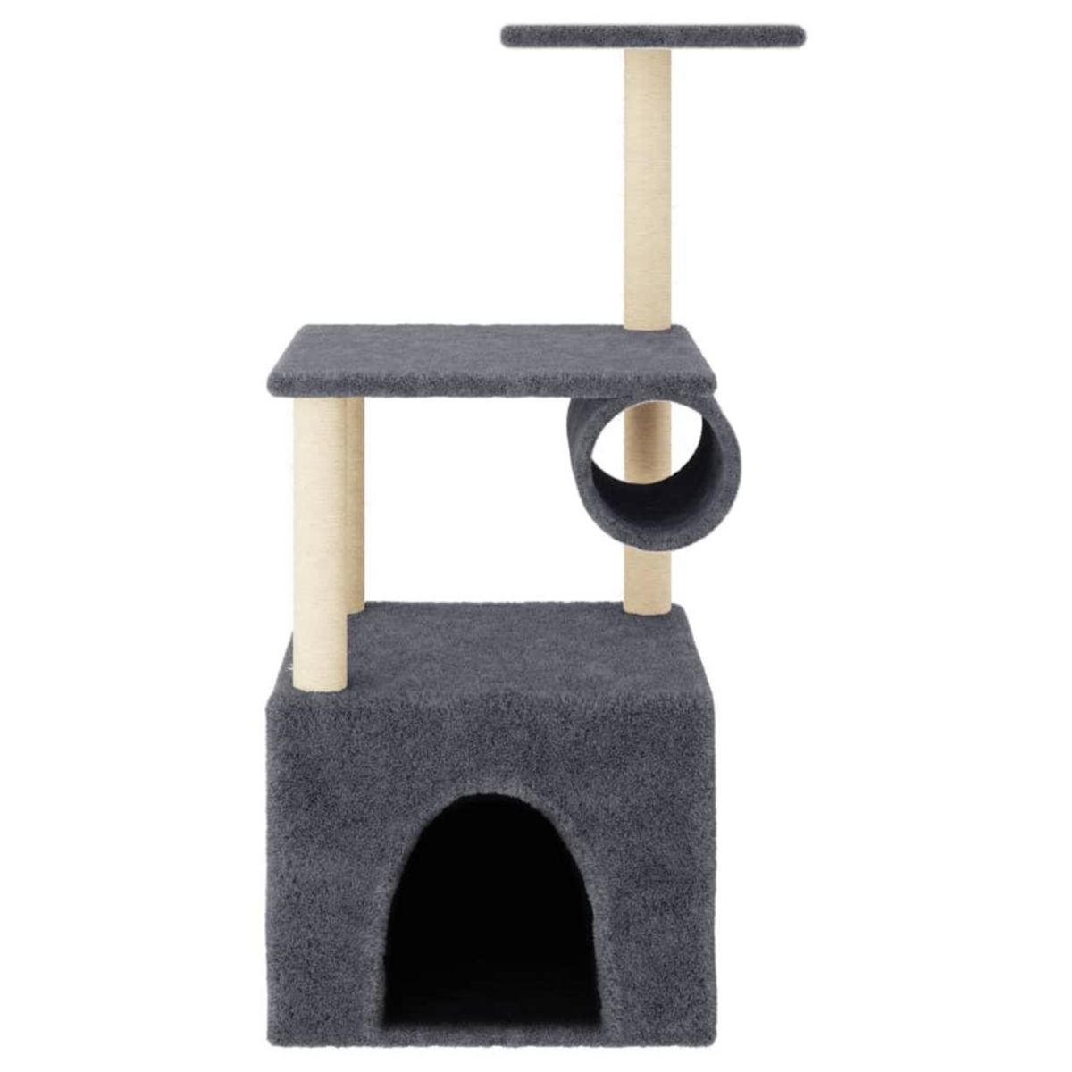 VIDAXL Arbre a chat avec griffoirs en sisal gris fonce 109,5 cm