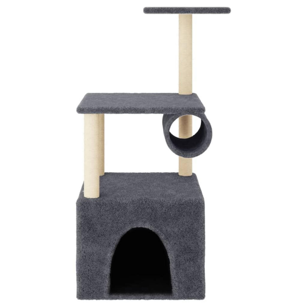 VIDAXL Arbre a chat avec griffoirs en sisal gris fonce 109,5 cm
