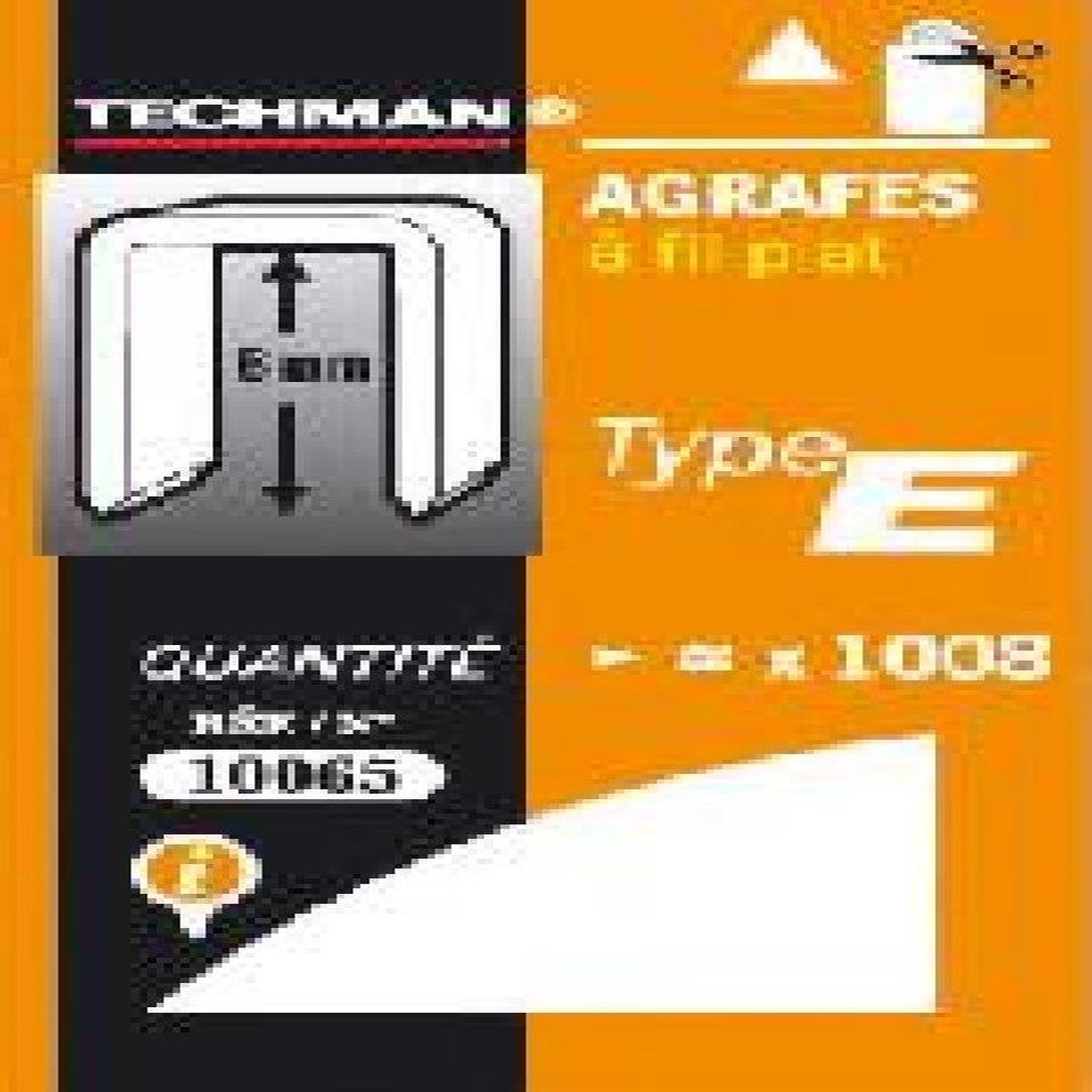 TECHMAN Agrafes 10 mm - type E