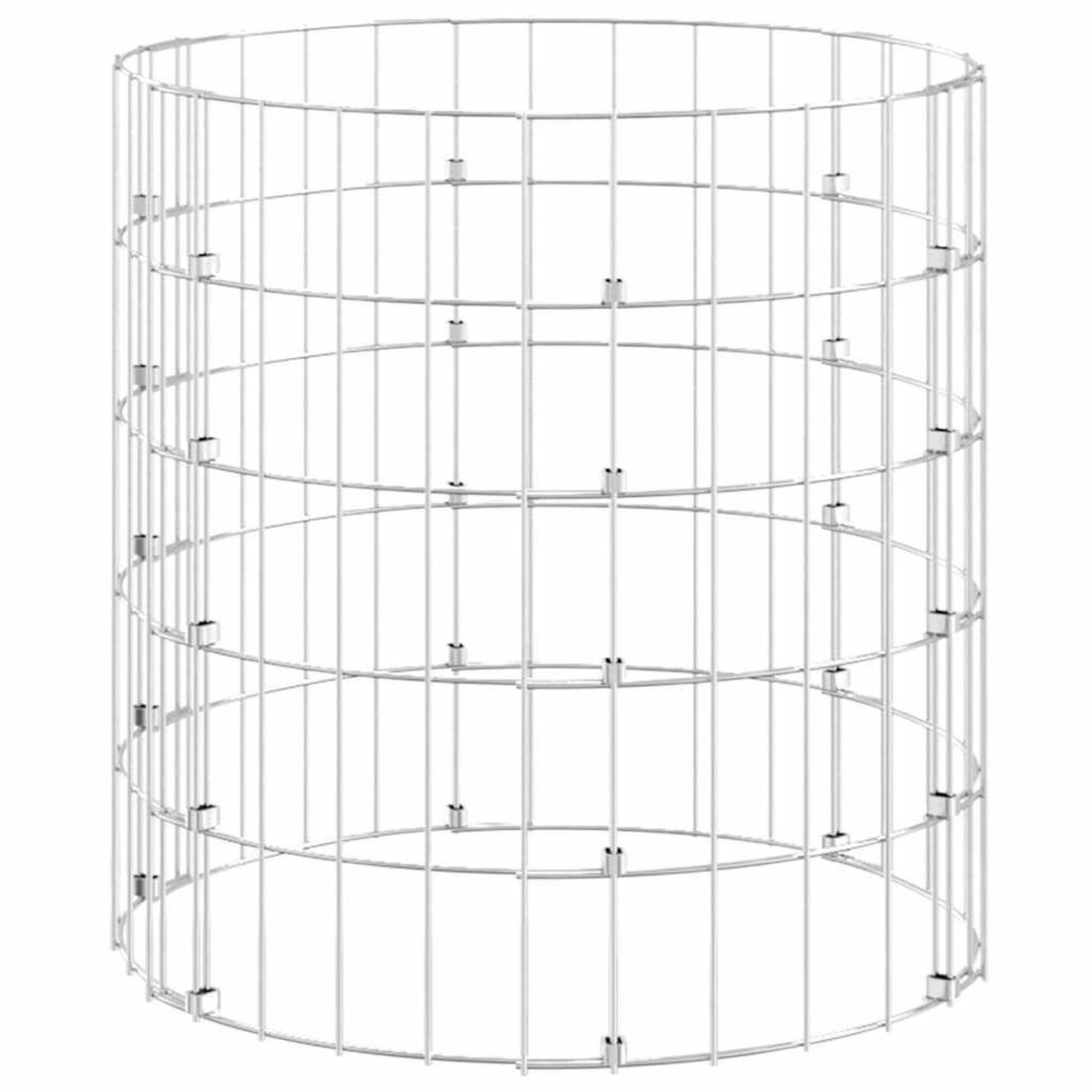 Voir la diapositive 3 : VIDAXL Poteau a gabion circulaire Acier galvanise Ø50x50 cm