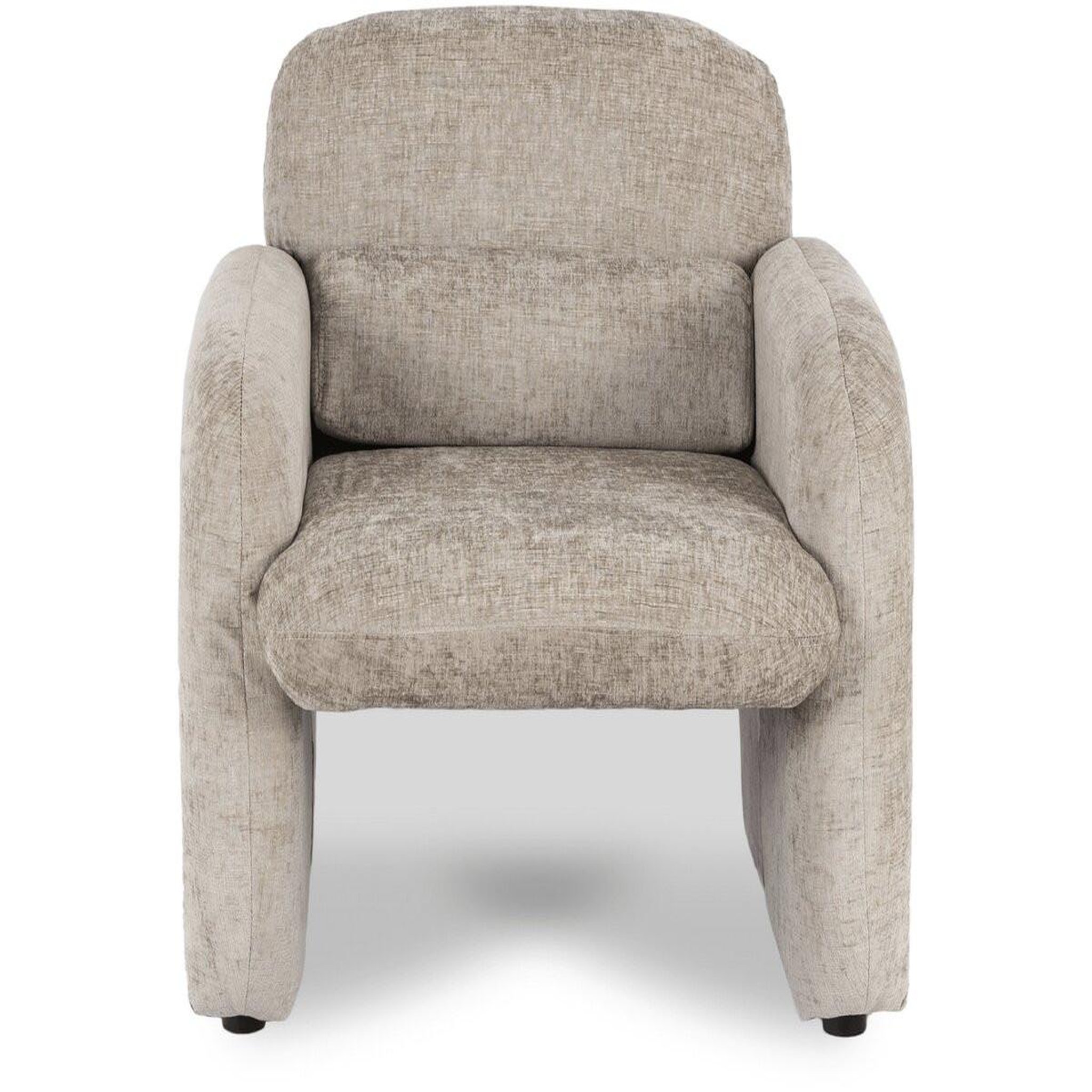 Voir la diapositive 4 : Habitat et Jardin Fauteuil lounge en tissu chiné  cozmo  - 78 x 79 x 77 cm - beige