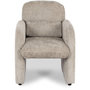 Voir la diapositive 4 : Habitat et Jardin Fauteuil lounge en tissu chiné  Cozmo  - 78 x 79 x 77 cm - Beige