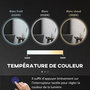 Voir la diapositive 6 : KLEANKIN Miroir rond lumineux LED de salle de bain 70 cm avec éclairage interrupteur tactile système antibuée miroir mural LED à luminosité réglable 35 W gris