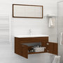 Voir la diapositive 3 : VIDAXL Ensemble de meubles de salle de bain 2 pcs Chene marron