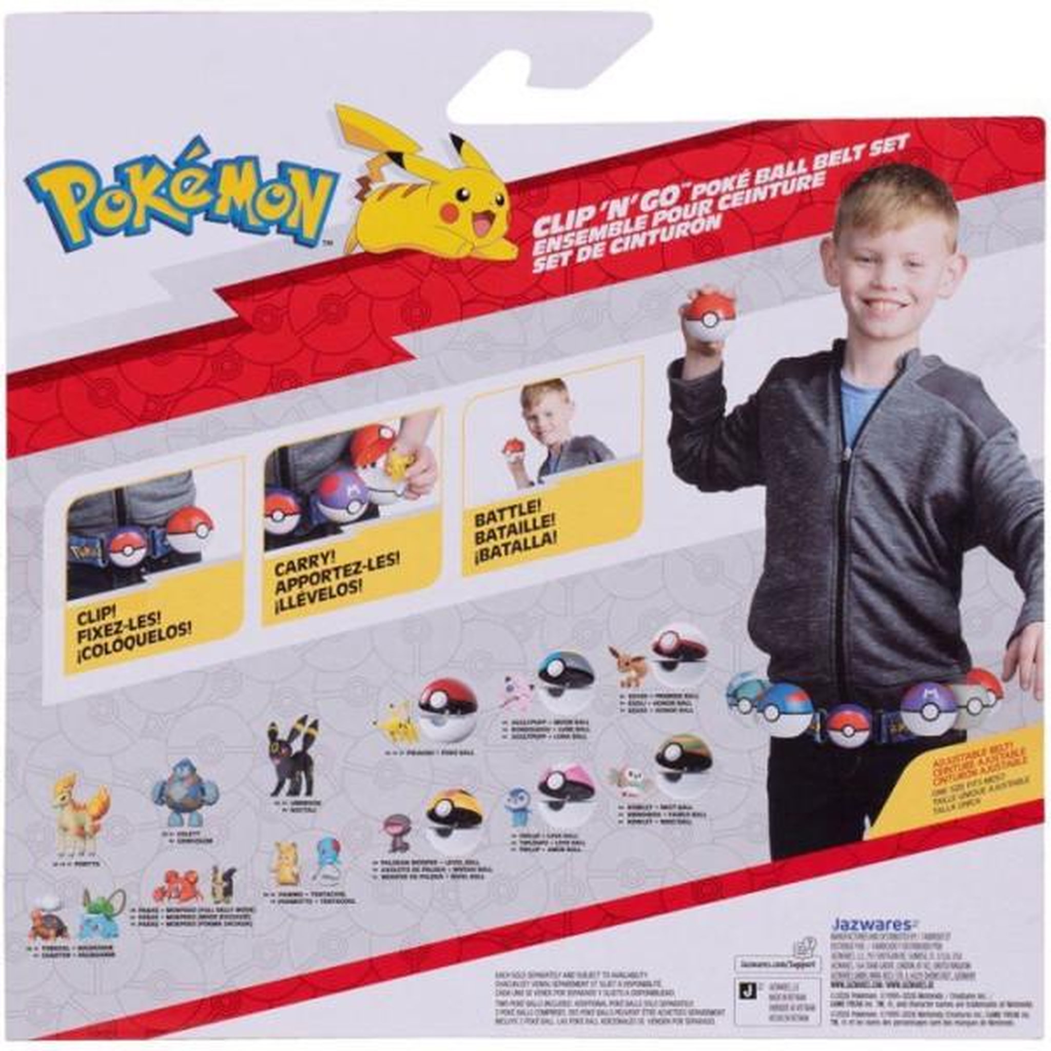 Voir la diapositive 4 : Pokemon Ceinture Poké Ball - POKEMON - Clip'N Go Métamorph - 2 Poké Balls - figurine incluse
