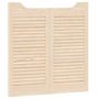 Voir la diapositive 5 : VIDAXL Portes battantes a persiennes 2paire 80 x 80 cm bois massif Pin