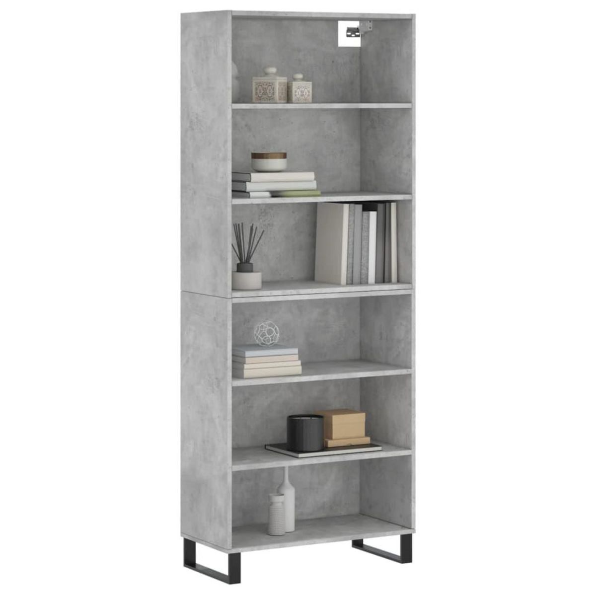 VIDAXL Buffet gris beton 69,5x32,5x180 cm bois d'ingenierie