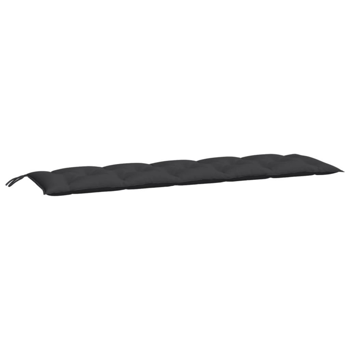 VIDAXL Coussins de banc jardin lot de 2 noir 180x50x7 cm tissu Oxford
