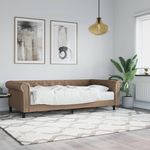 VIDAXL Lit de jour avec matelas cappuccino 90x200 cm similicuir