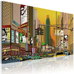 Paris Prix Tableau Imprimé  Cartoon NYC. Coloris disponibles : Multicolore