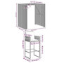 Voir la diapositive 6 : VIDAXL Ensemble de bar de jardin 5 pcs avec coussins gris poly rotin