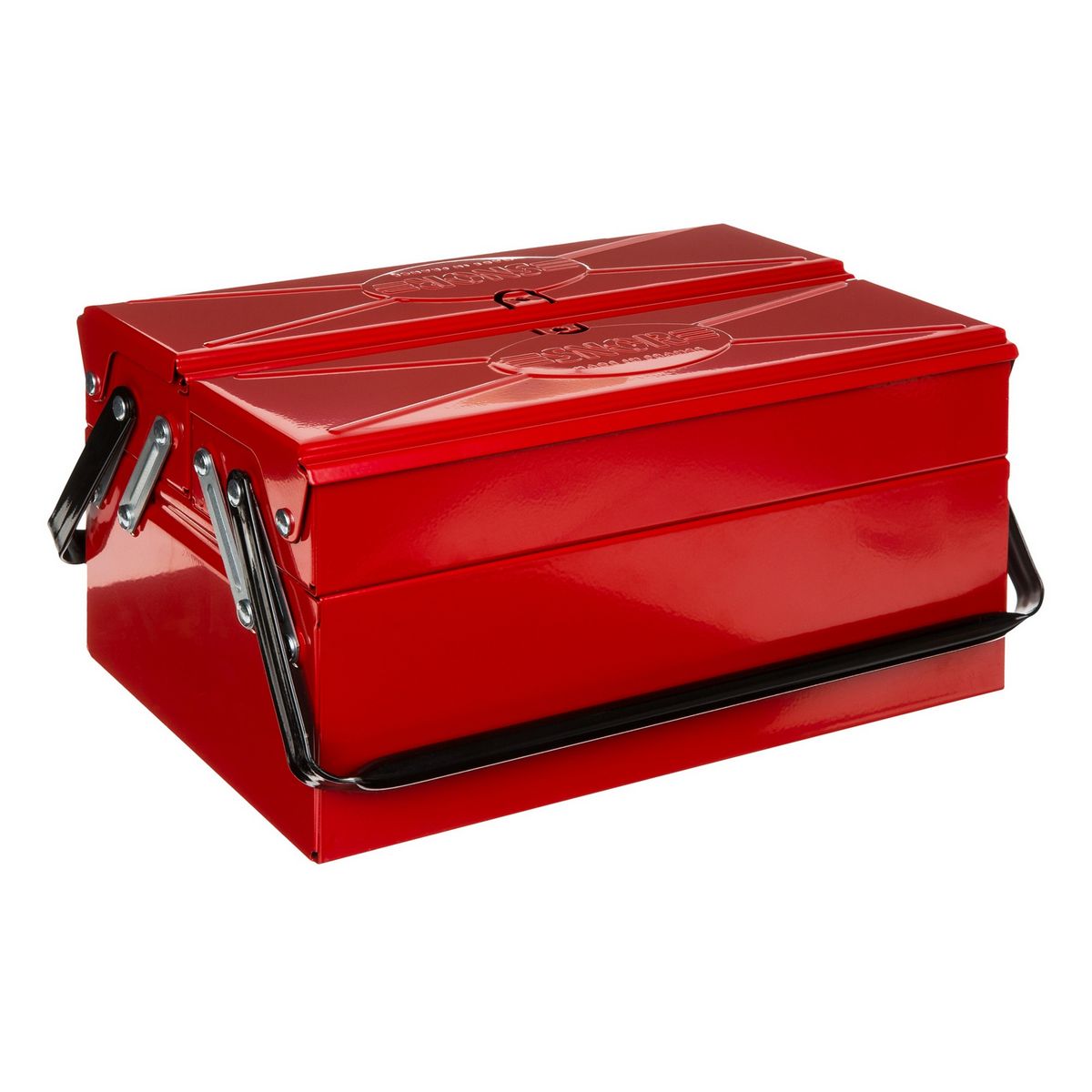 PIERRE HENRY Boite à outils dépliante 3 compartiments 30/1 Rouge