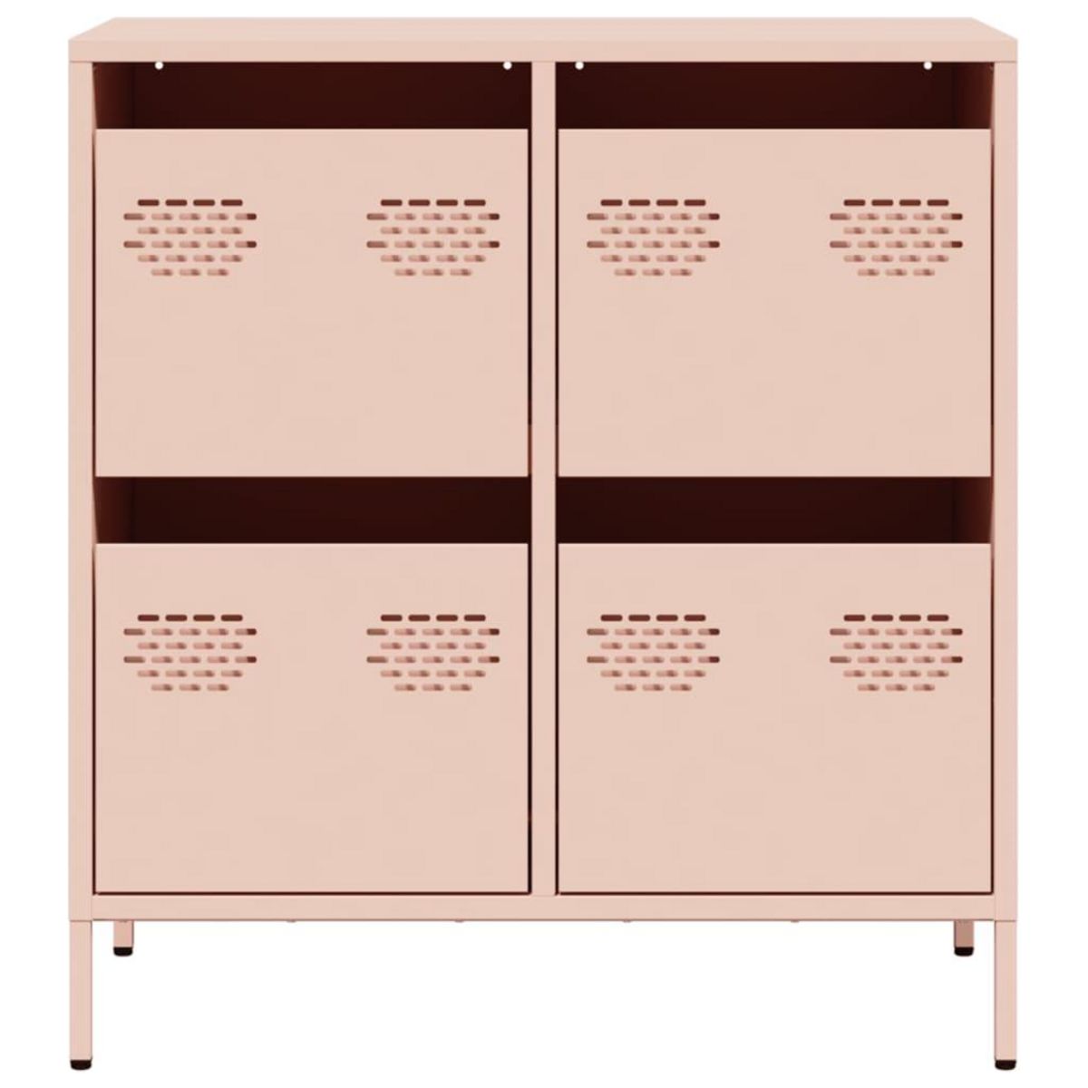 VIDAXL Buffet rose 68x39x73,5 cm acier lamine a froid