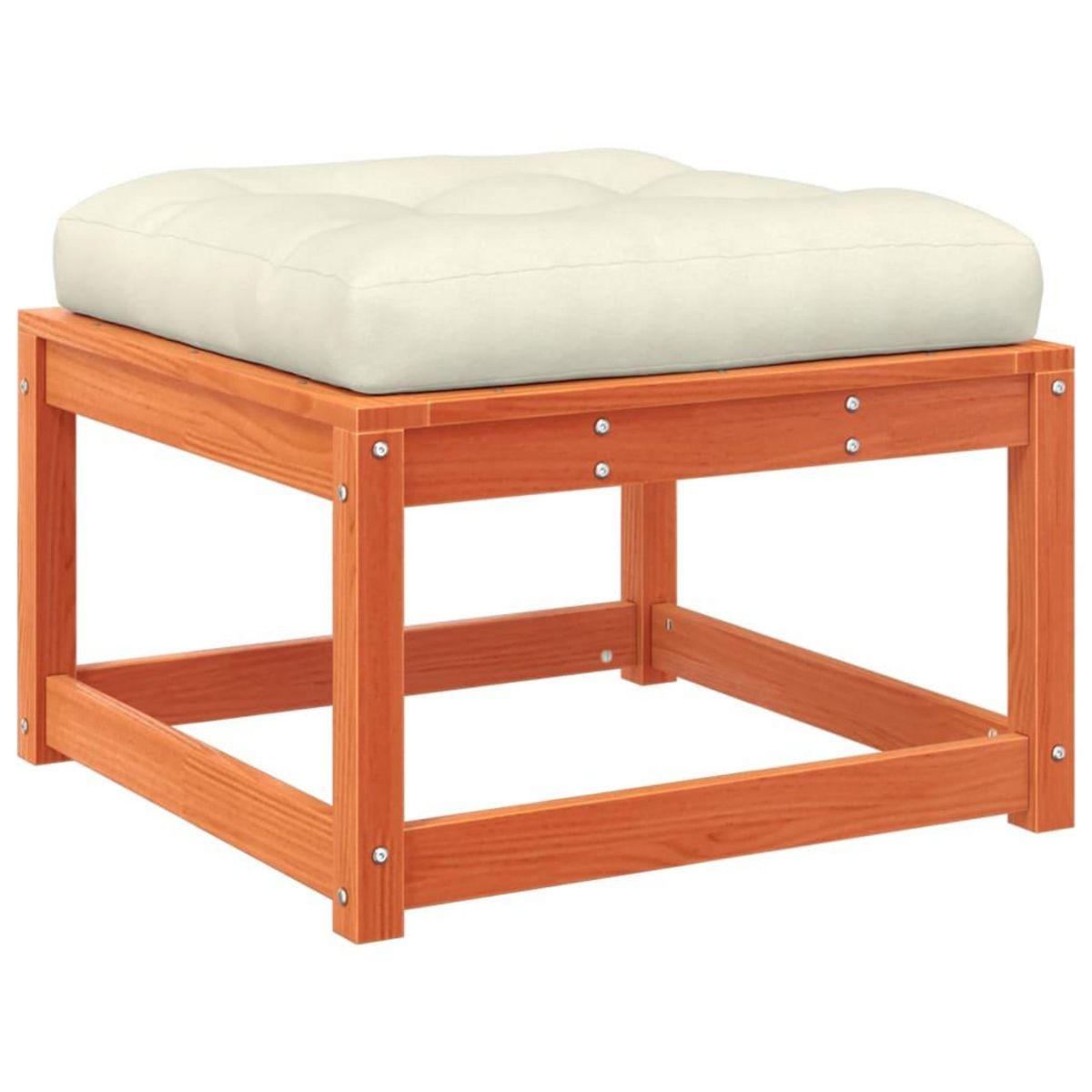 VIDAXL Salon de jardin 3 pcs avec coussins cire marron bois pin massif