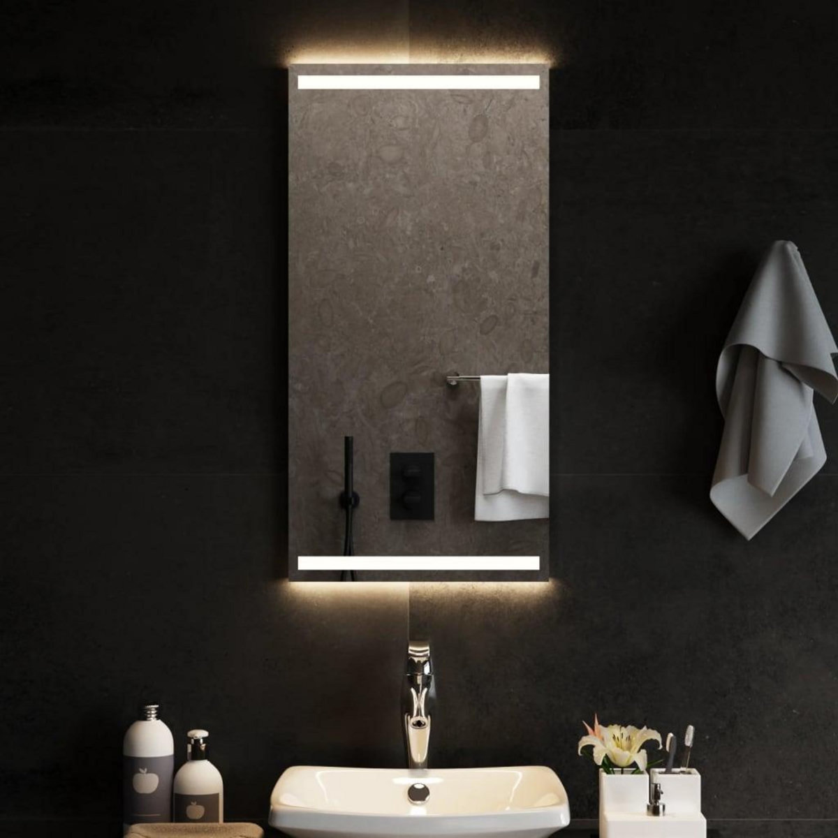 VIDAXL Miroir de salle de bain a LED 40x80 cm