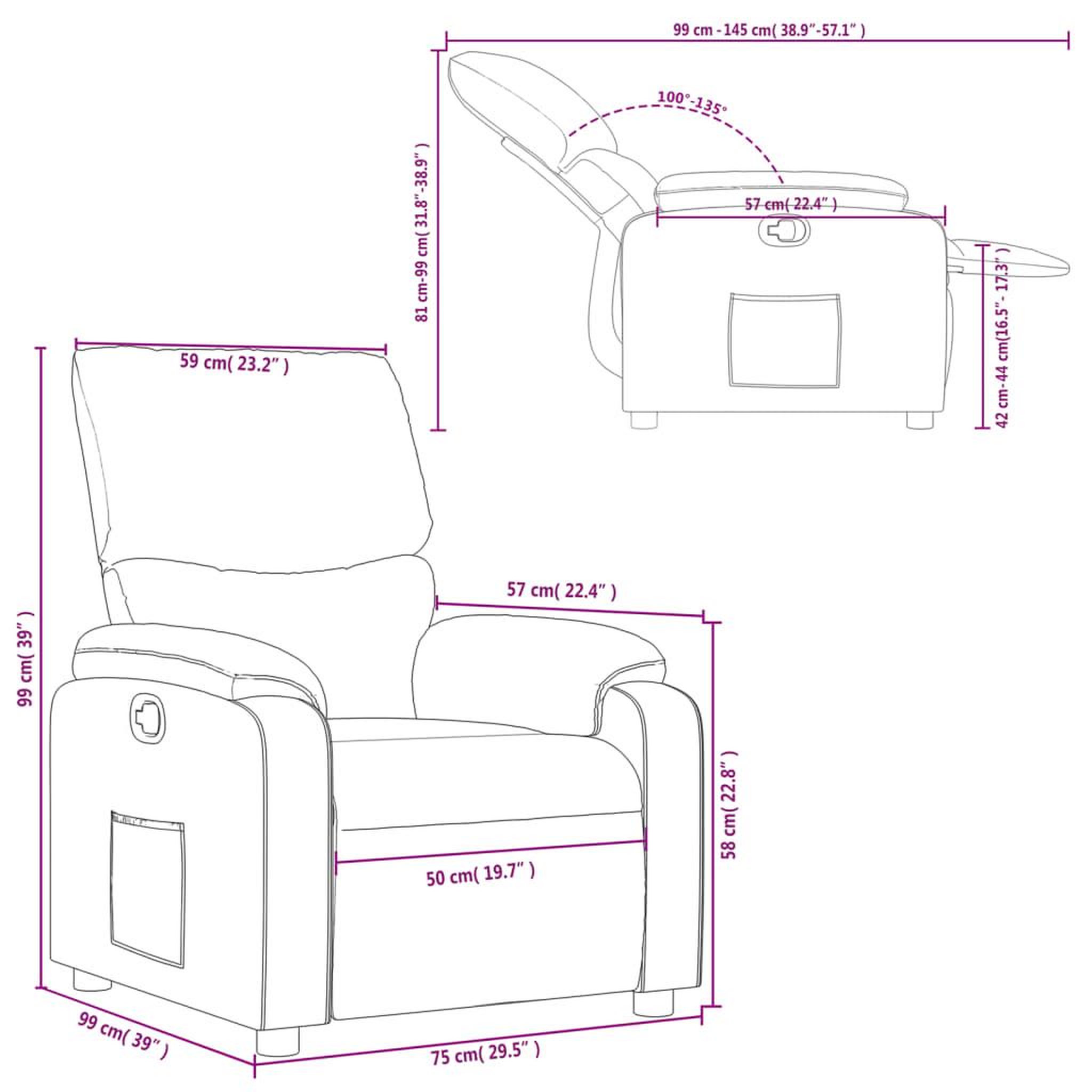 Voir la diapositive 6 : VIDAXL Fauteuil inclinable Vert fonce Tissu
