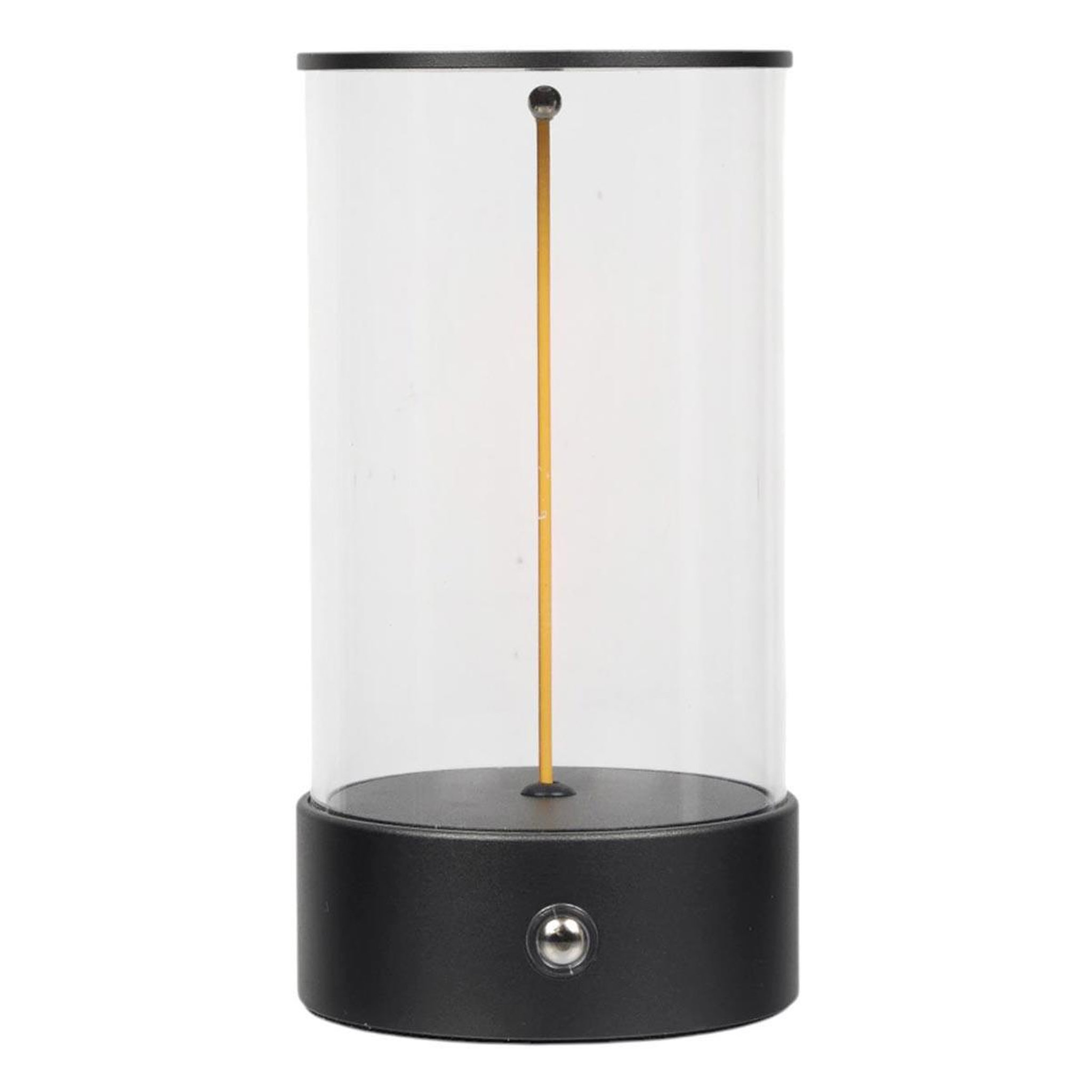 The Home Deco Factory Lampe à poser tactile  cylindre  15cm noir