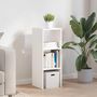 Voir la diapositive 3 : VIDAXL Bibliotheque empilable blanc 30x30x80 cm bois d'ingenierie