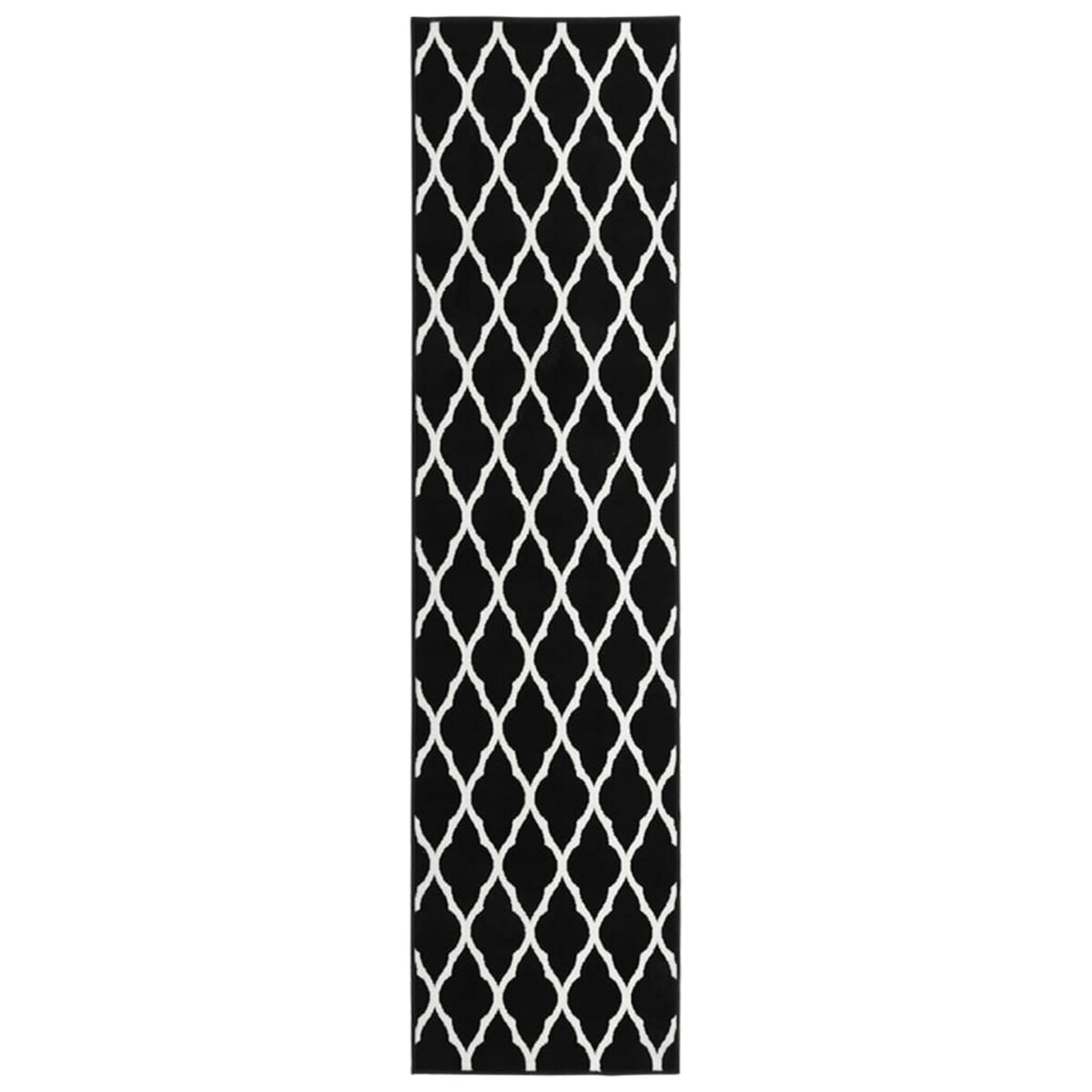 VIDAXL Tapis BCF Noir et blanc 80x350 cm