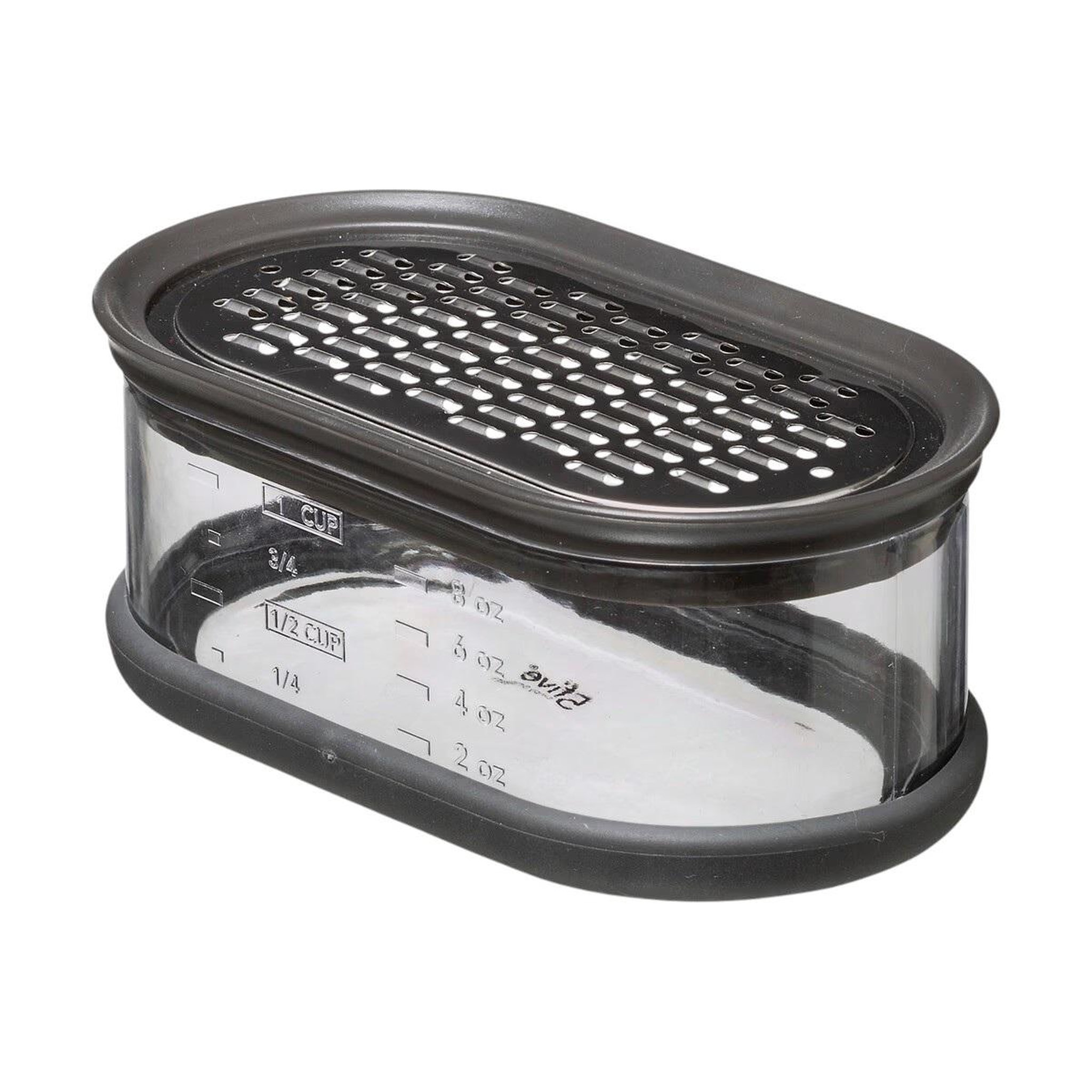 Eden Rape en inox avec boite de récupération 7 x 14 cm gris