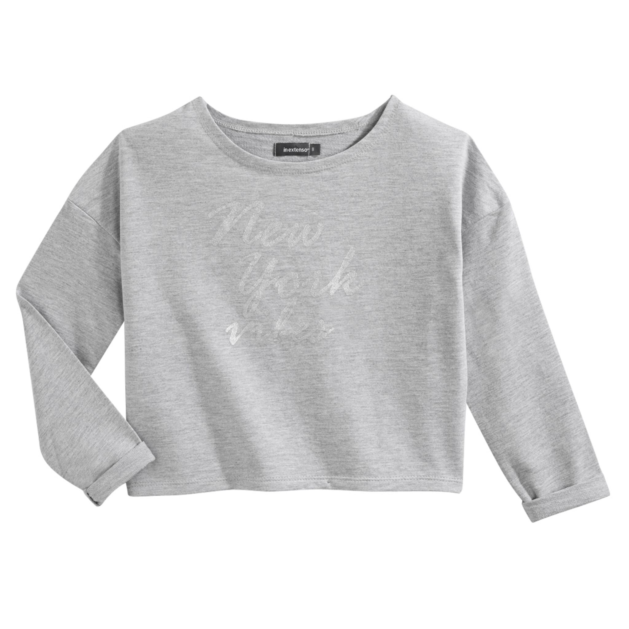 Sweat Manches Longues Gymboree Fille – Taille 7/8 – Gris Court