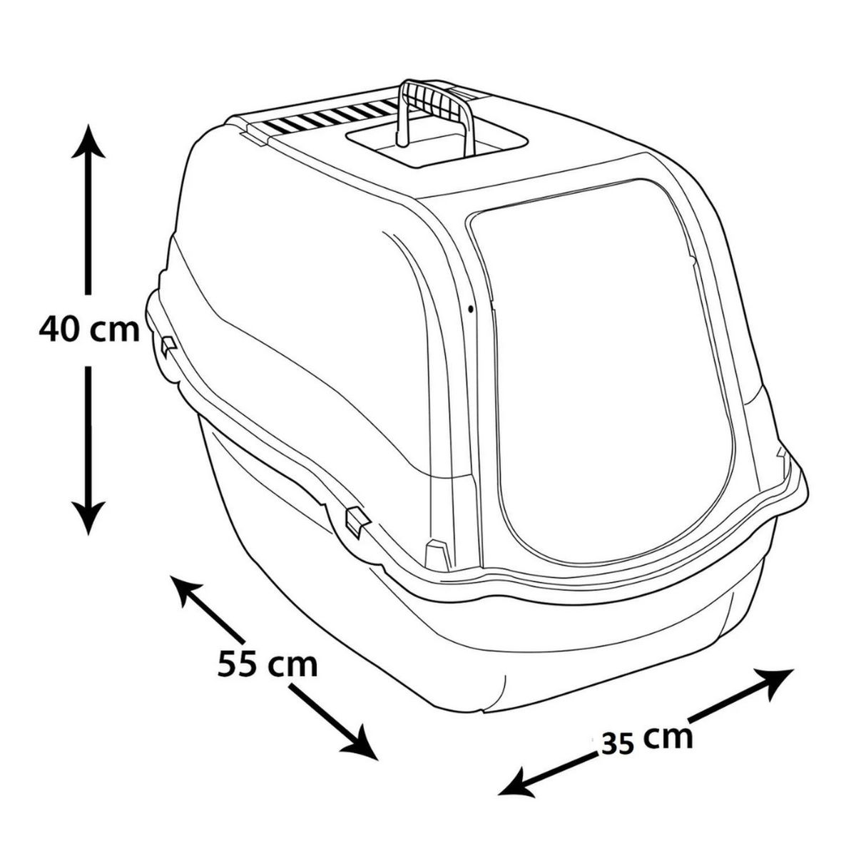 FORNORD Maison de toilette litière pour chat EDEN