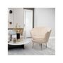 Voir la diapositive 2 : Habitat et Jardin Fauteuil en velours  Floria  - 70 x 73 x 76 cm - Beige