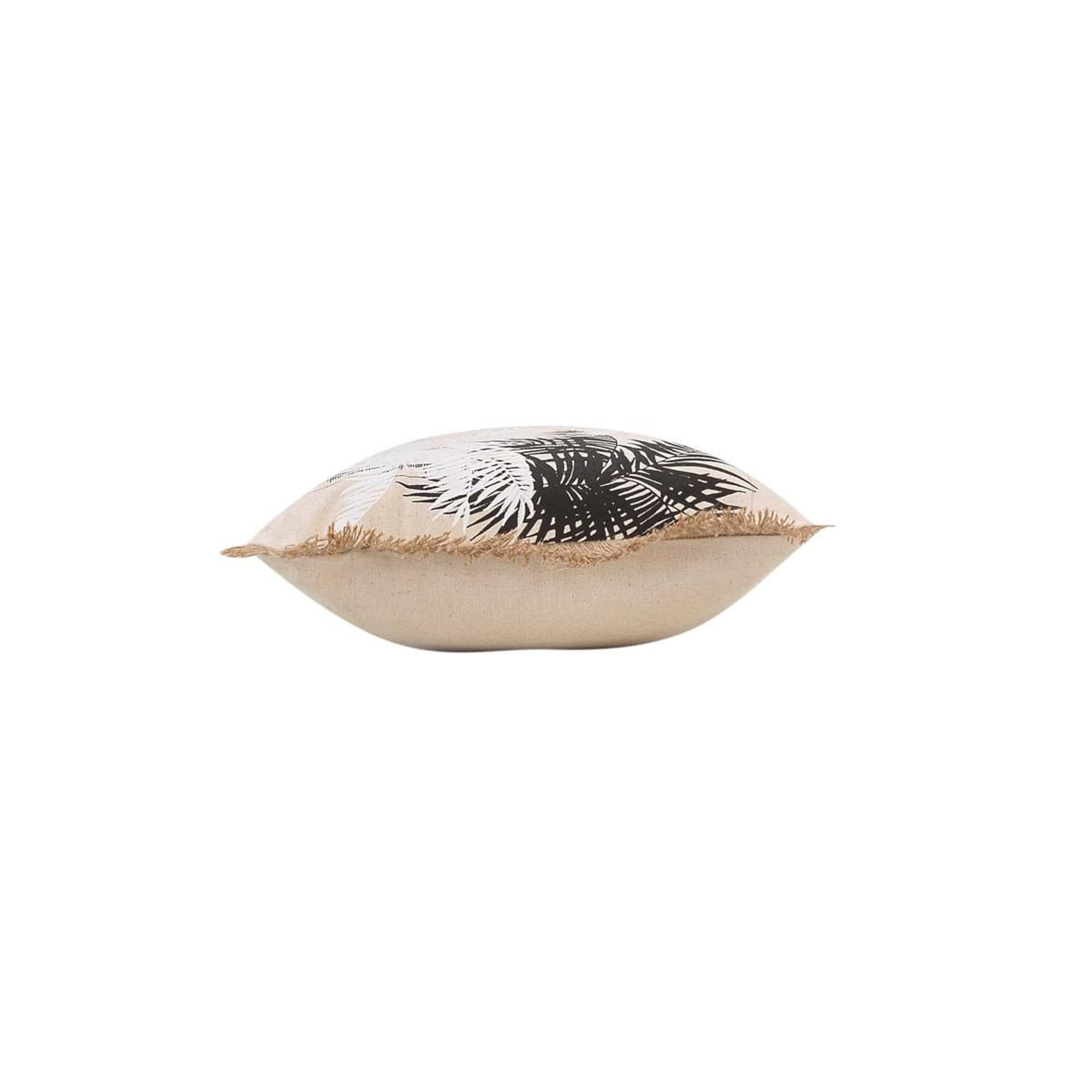 Voir la diapositive 2 : Douceur d'Intérieur Coussin déco franges  ethno palm  30x50cm beige