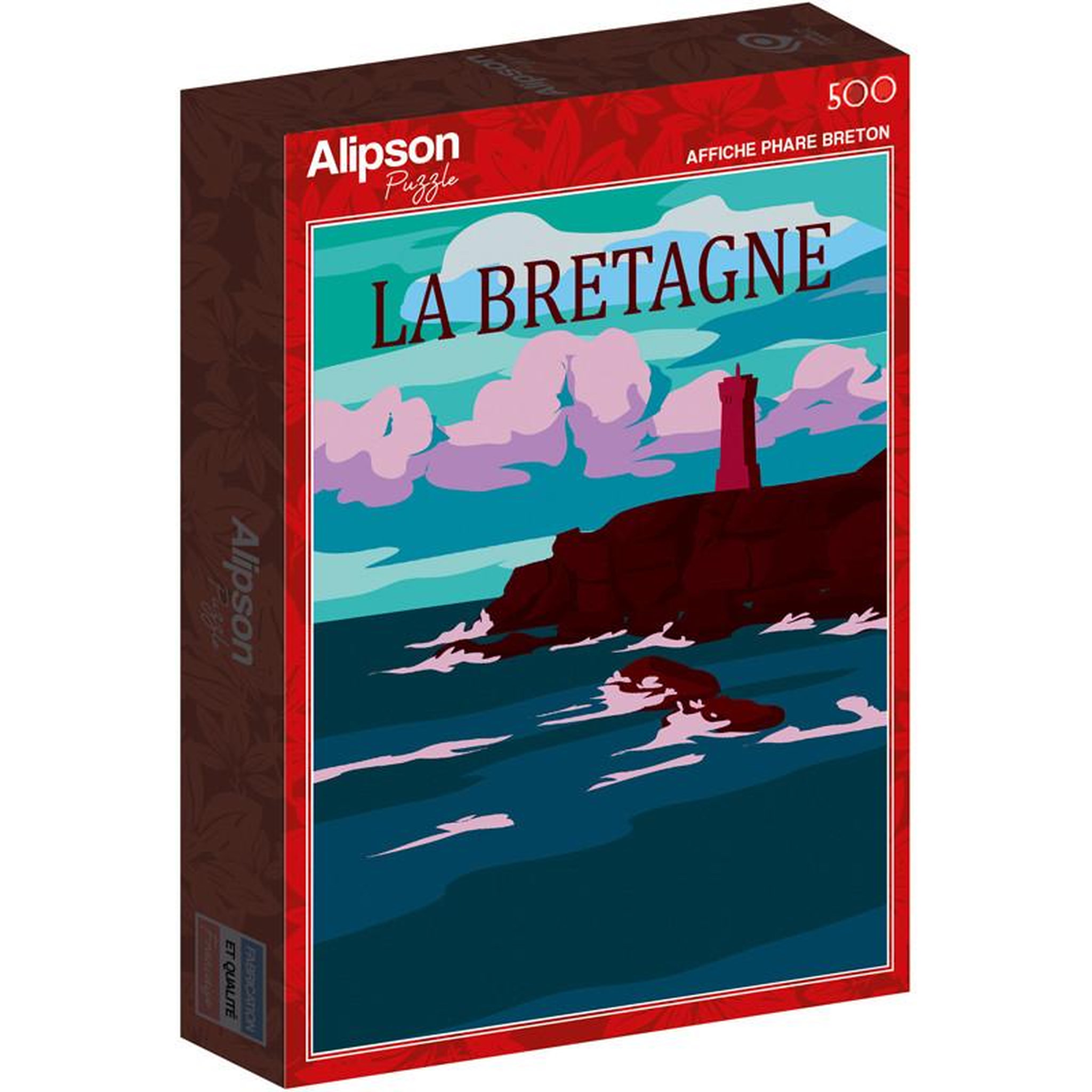 ALIZE Puzzle 500 pièces Affiche phare breton paysage marin – Alizé