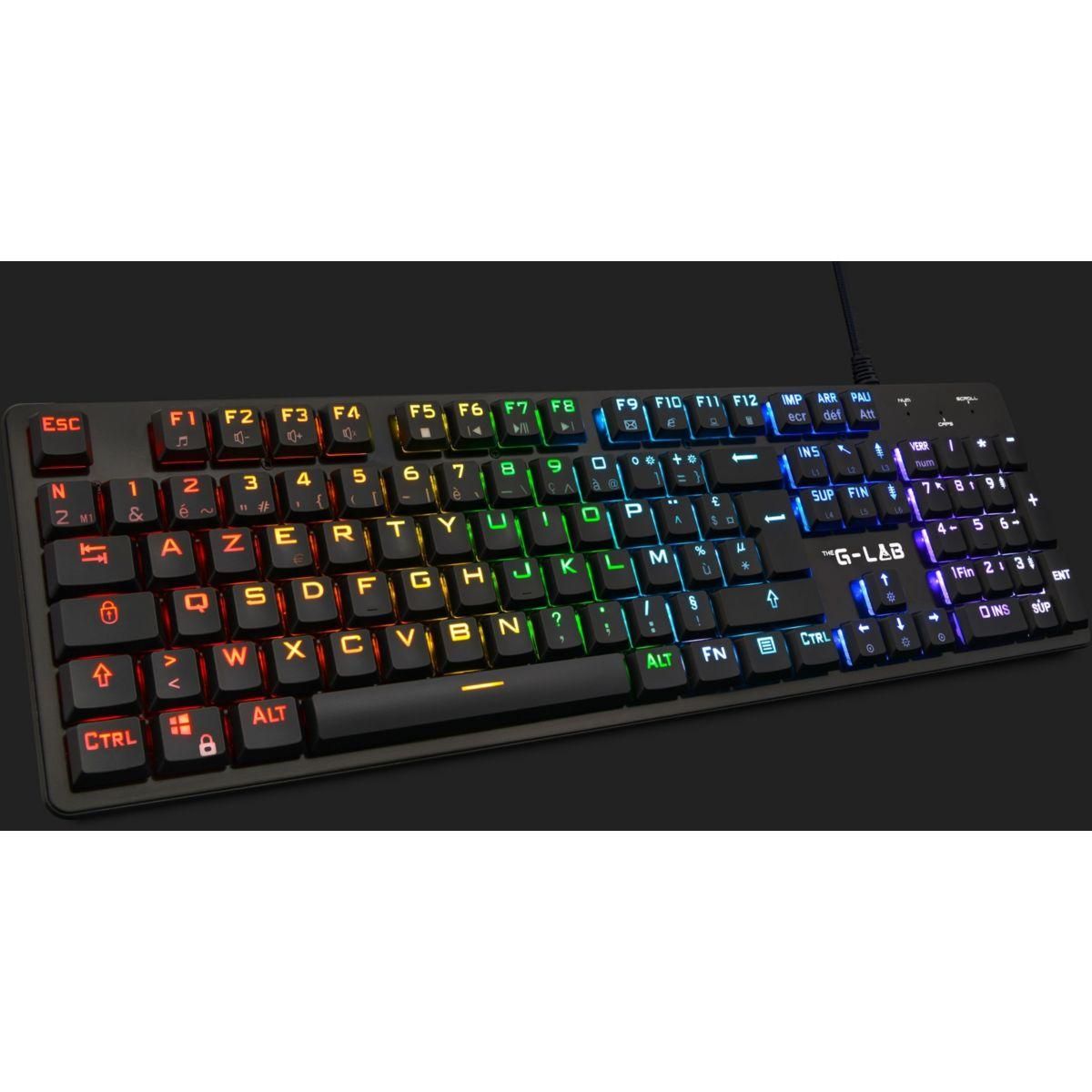 THE G-LAB Clavier gamer KEYZ PLATINIUM FR