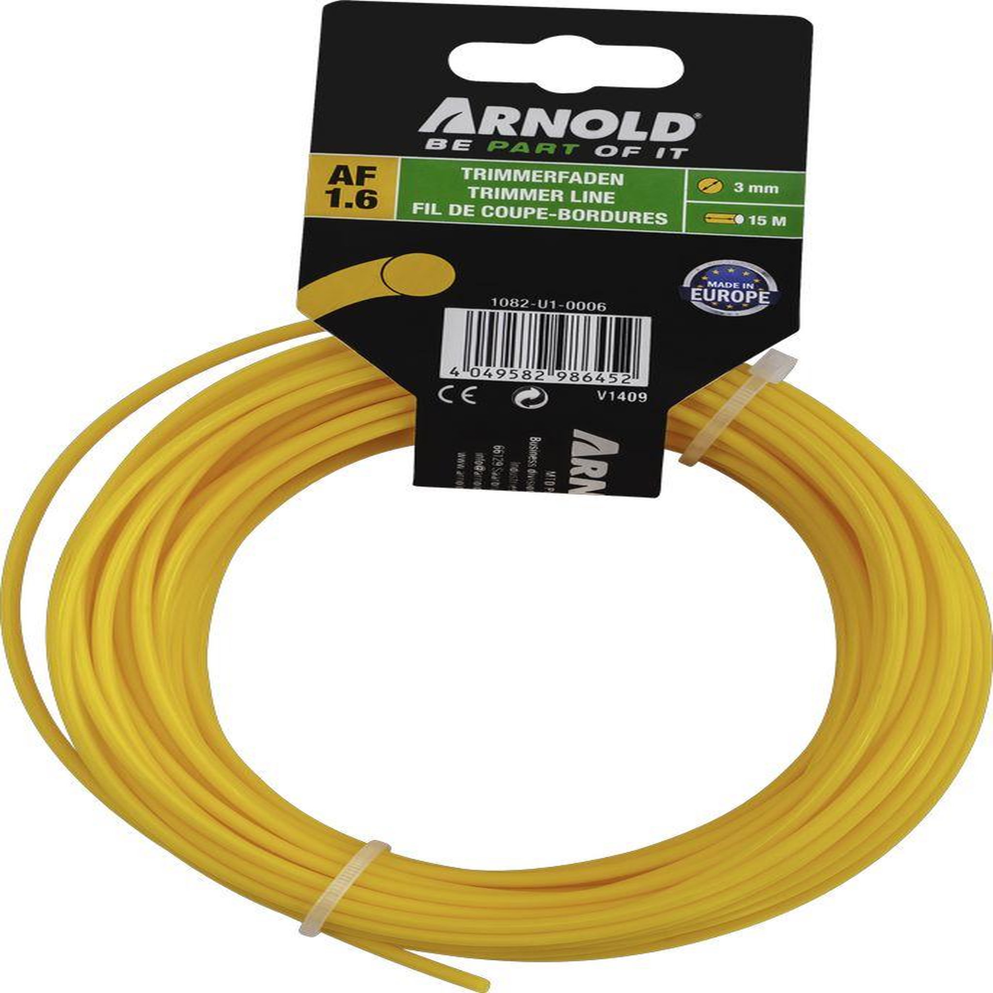 ARNOLD Fil de coupe-bordure rond en nylon 3,0 mm × 15 m