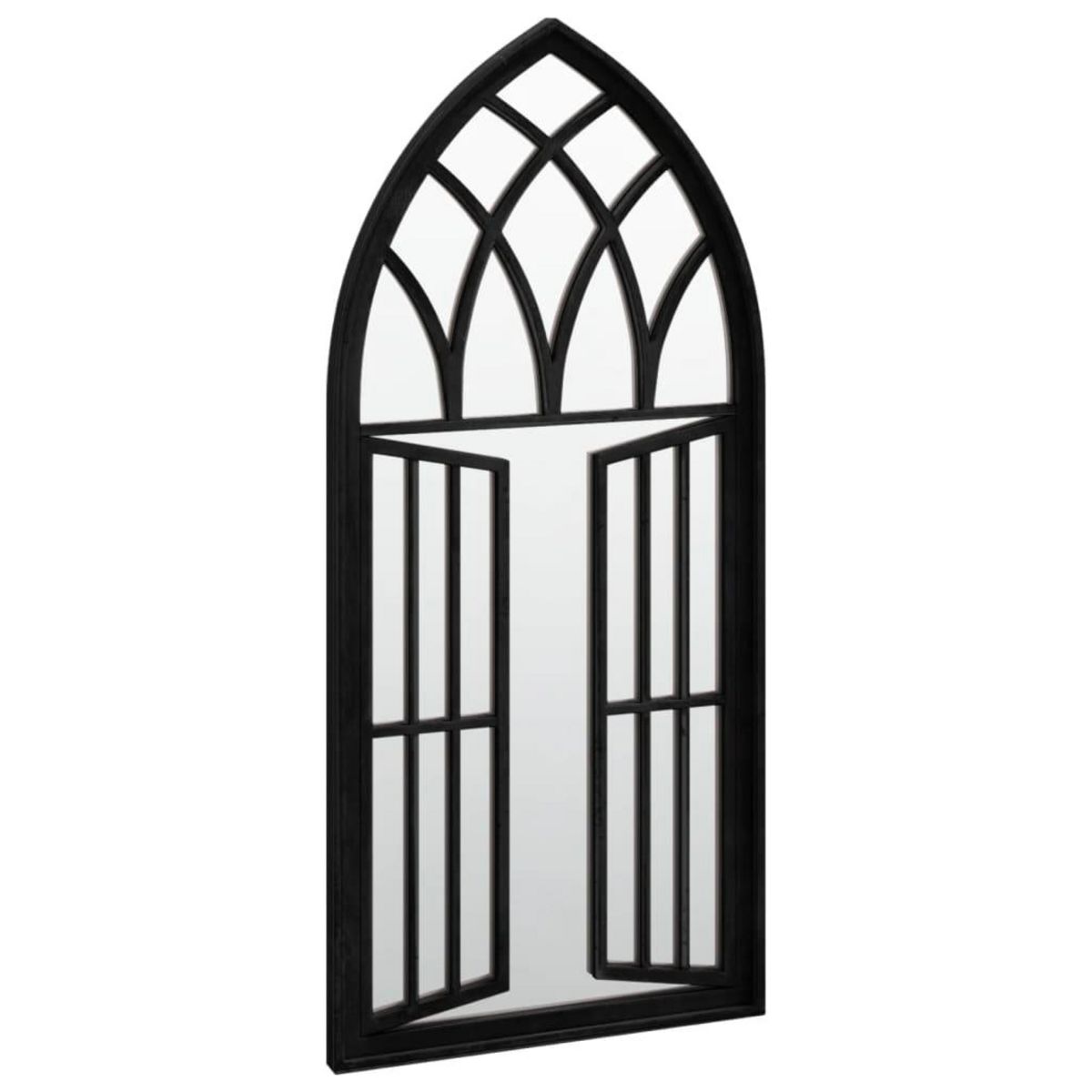VIDAXL Miroir de jardin Noir 100x45 cm Fer pour utilisation exterieure