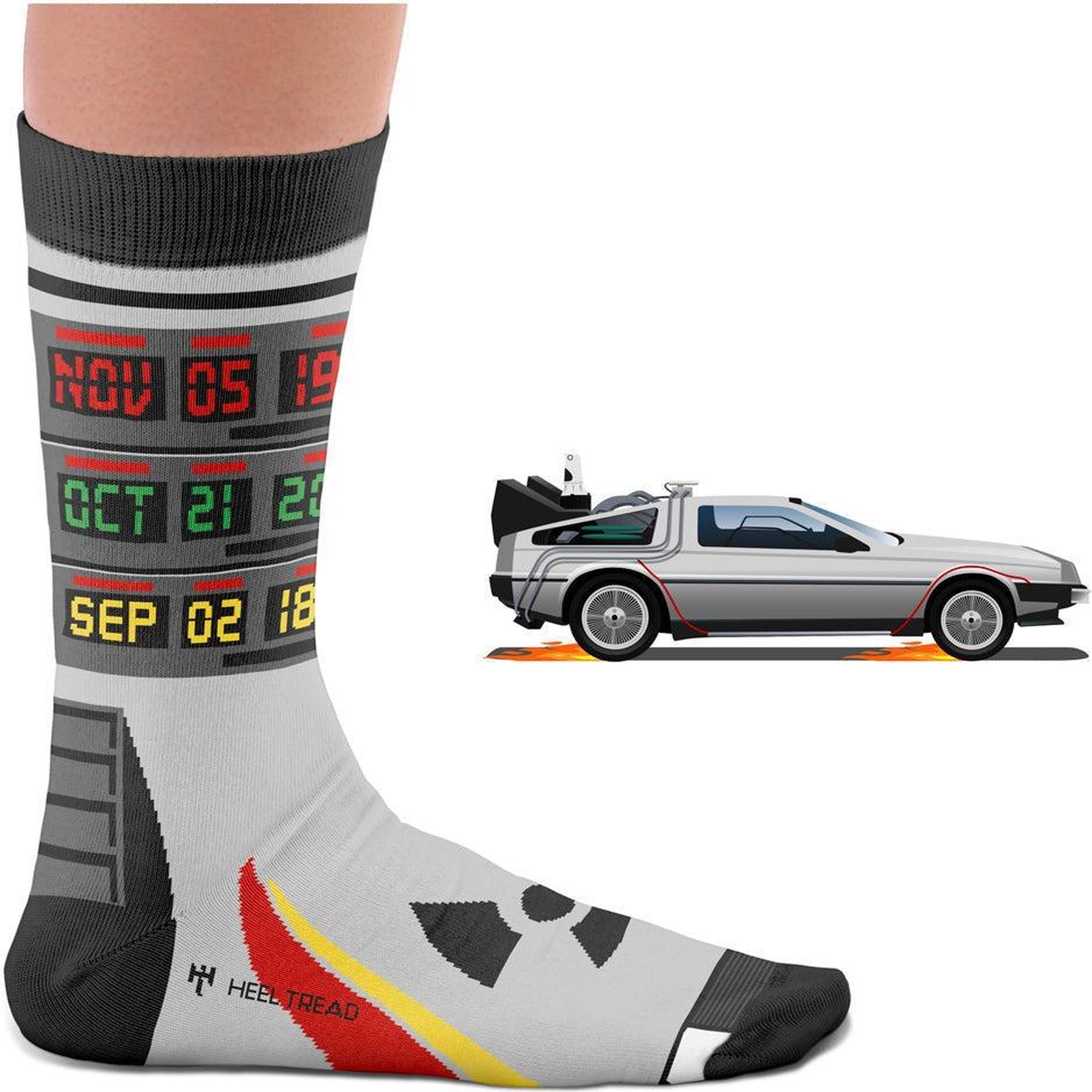 Voir la diapositive 4 : SOCK AFFAIRS Chaussettes la delorean de retour vers le futur