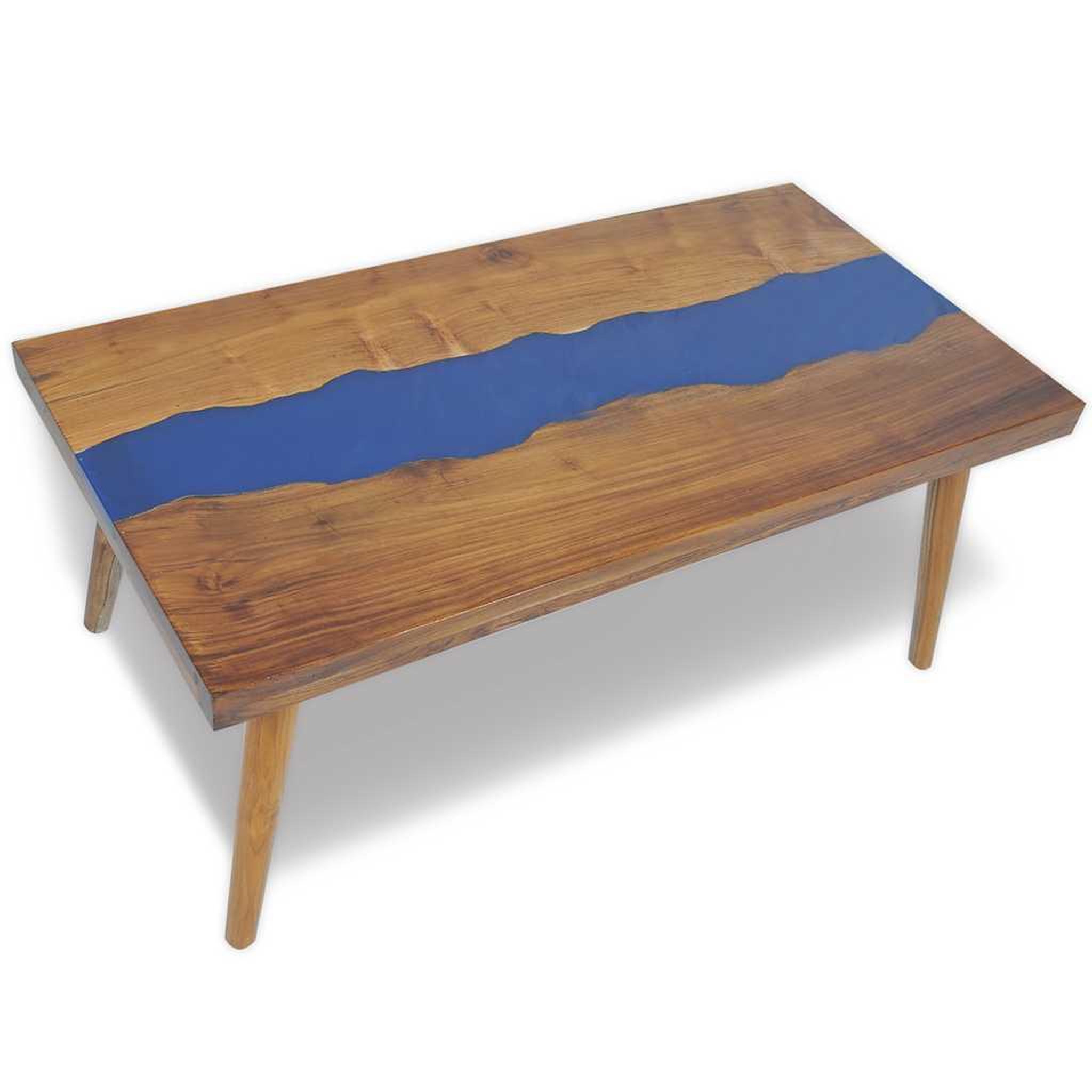 Voir la diapositive 2 : VIDAXL Table basse Teck Resine 100x50x40 cm