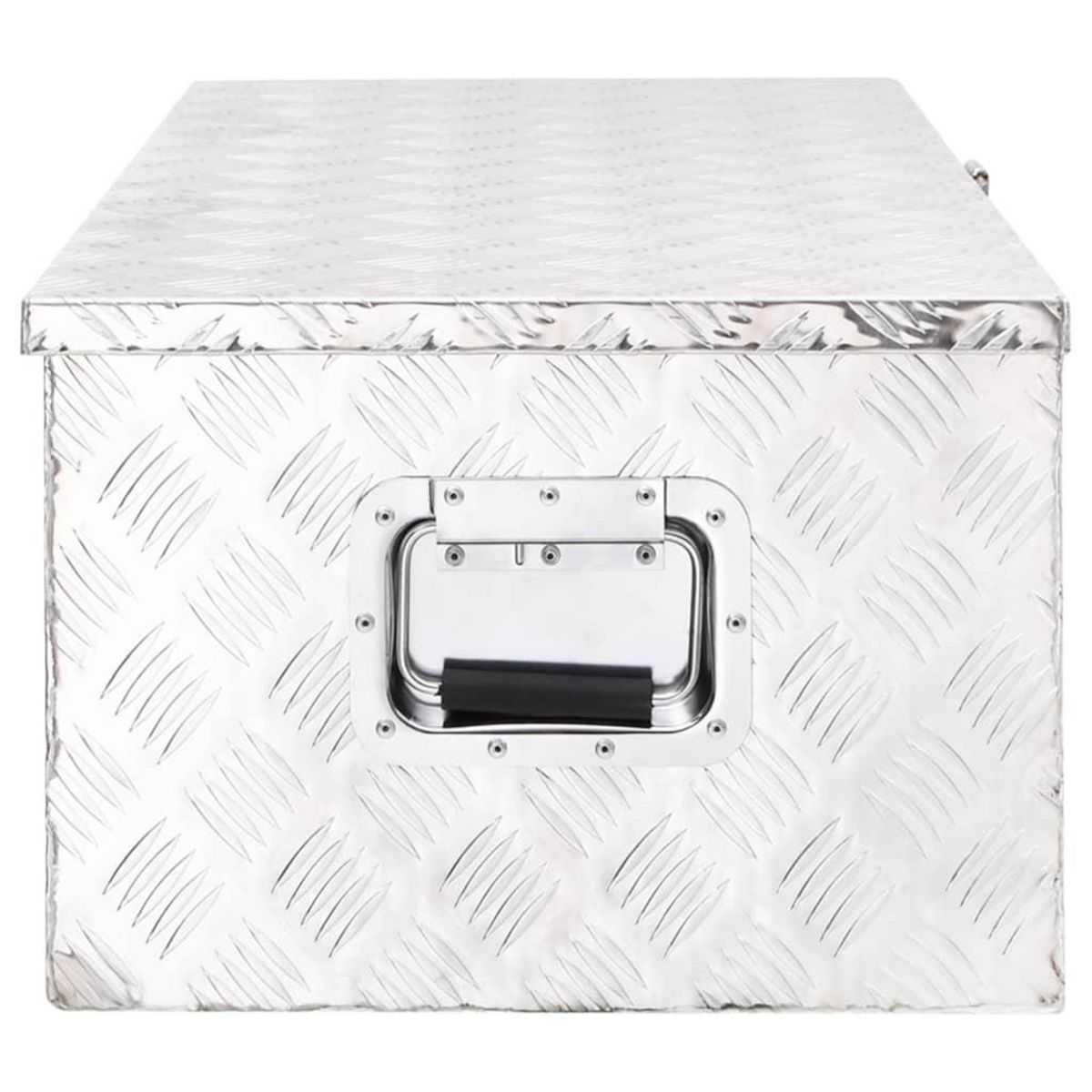 VIDAXL Boîte de rangement Argente 90x47x33,5 cm Aluminium
