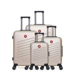 SWISS KOPPER SWISS KOPPER  -  Lot de 4  -  Valise grand format, valise weekend, valise cabine, valise cabine XXS ZURICH. Coloris disponibles : Rose, Noir, Vert, Gris, Bleu, Beige
