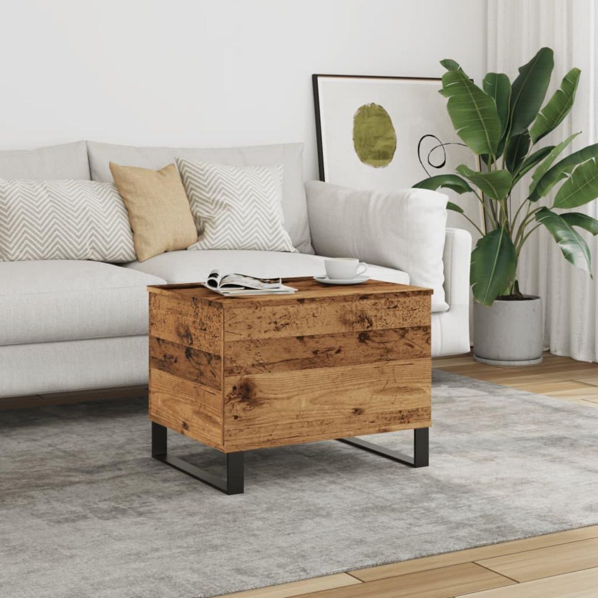 VIDAXL Table basse vieux bois 60x44,5x45 cm bois d'ingenierie