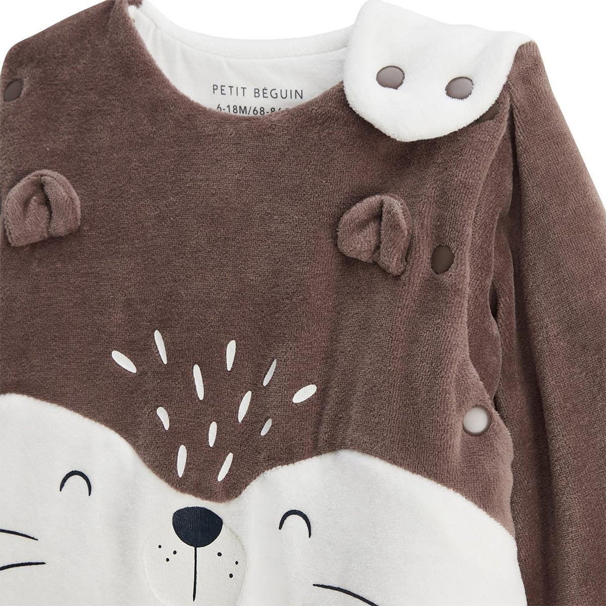 Petit Béguin Gigoteuse d'hiver en velours avec manches amovibles Cracotte