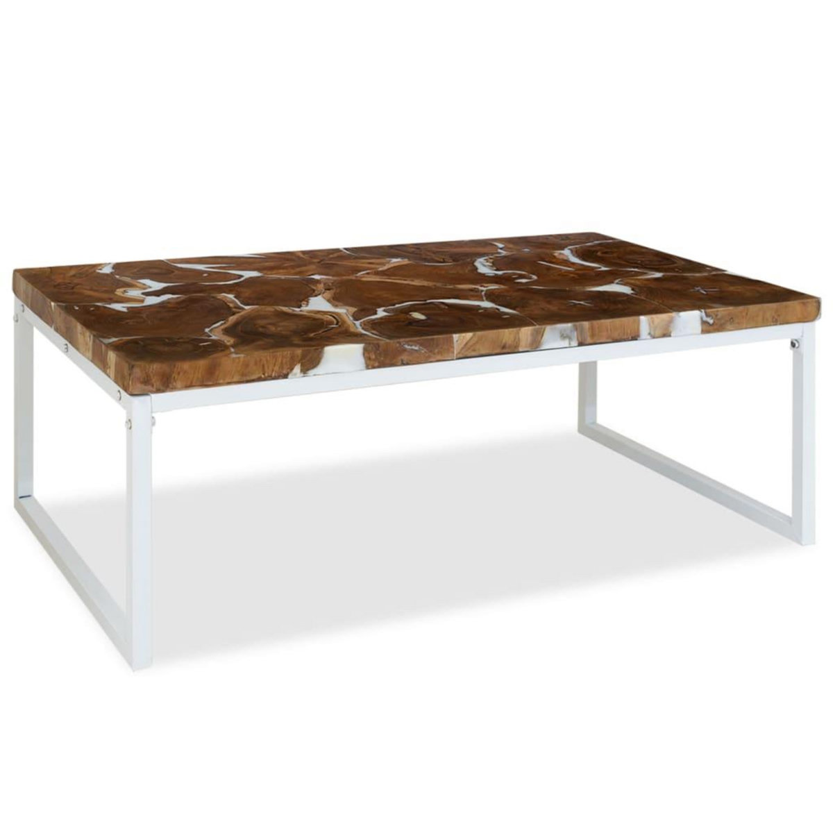 VIDAXL Table basse Teck Resine 110x60x40 cm
