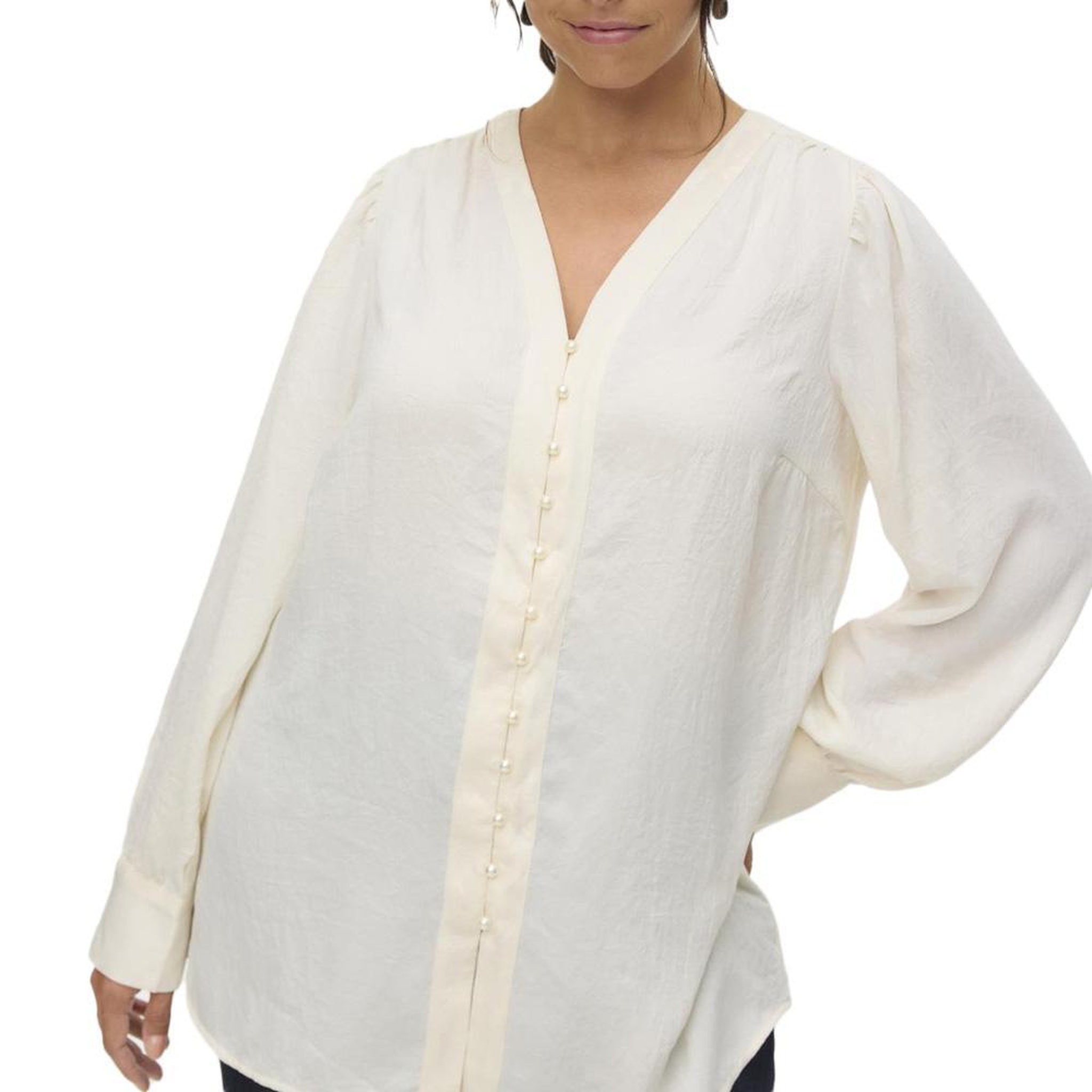 Vero Moda Chemise Beige Femme Vero Moda Fasana. Coloris disponibles : Beige