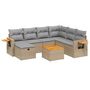 Voir la diapositive 2 : VIDAXL Salon de jardin avec coussins 8pcs melange beige resine tressee