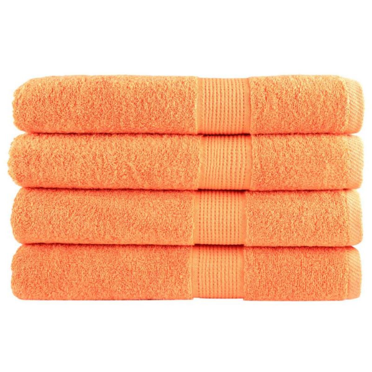 VIDAXL Serviettes de sauna de qualité supérieure SOLUND 4 pcs orange